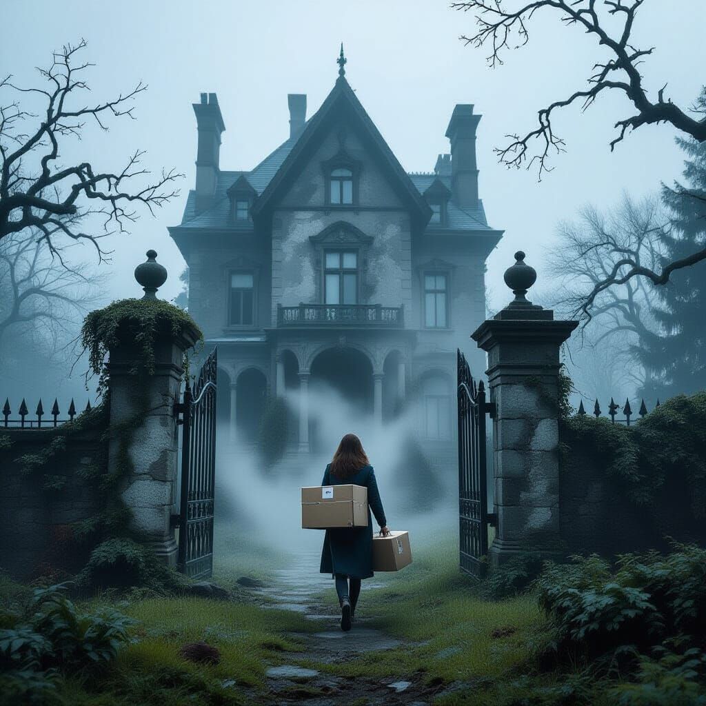Delivering a Package to a Gothic Mansion