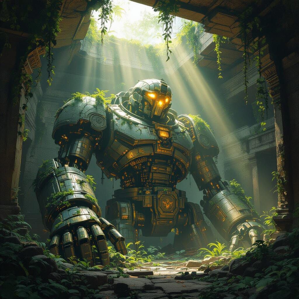 Colossal Automaton in Lost Jungle Temple