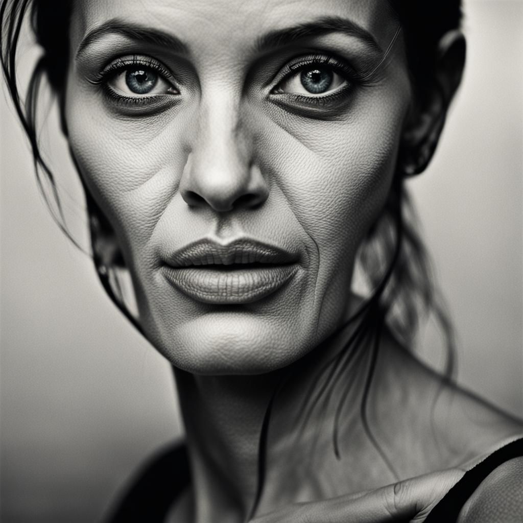 Angelina Jolie Portrait in Ambient Lighting
