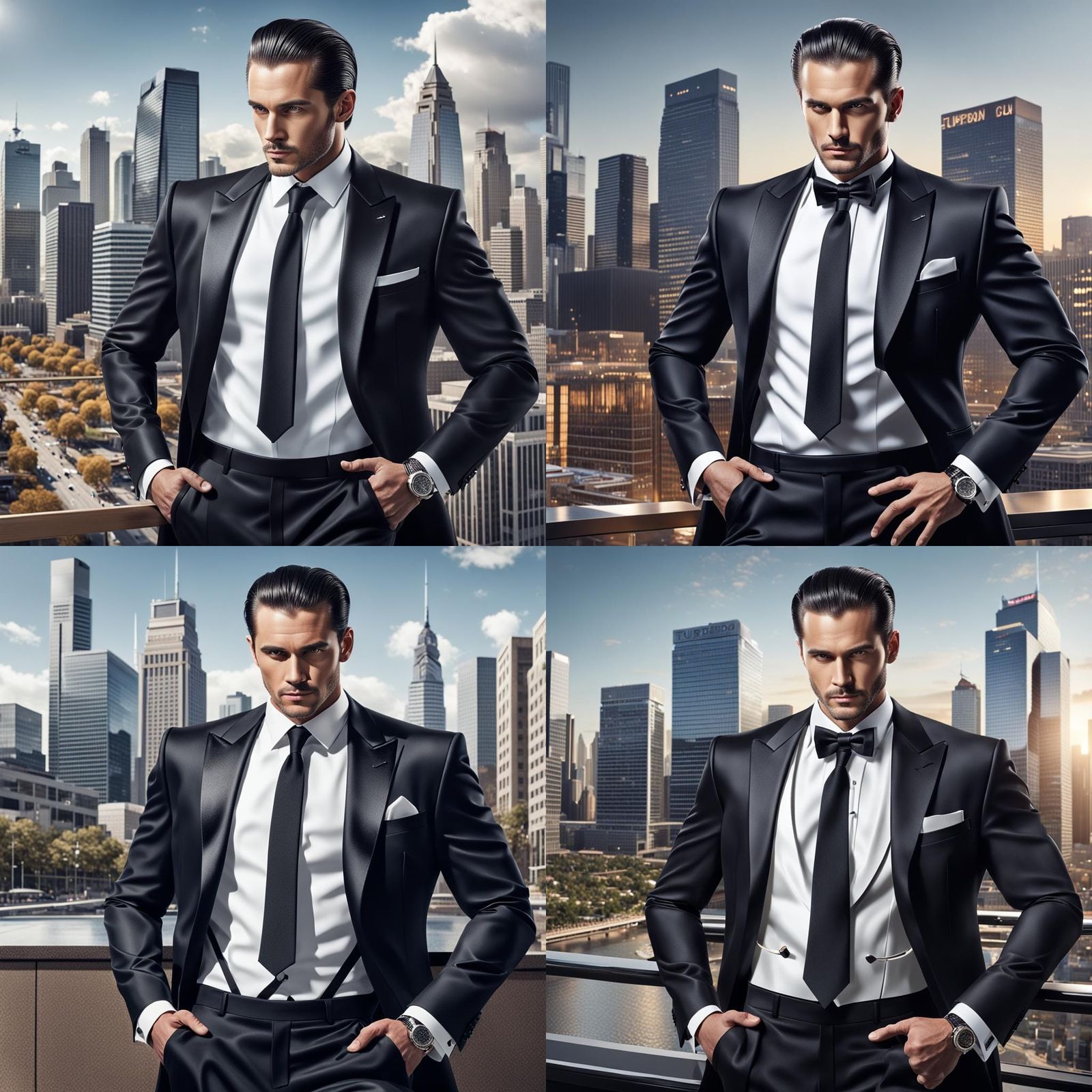 Dapper Gentleman in Cityscape Digital Art