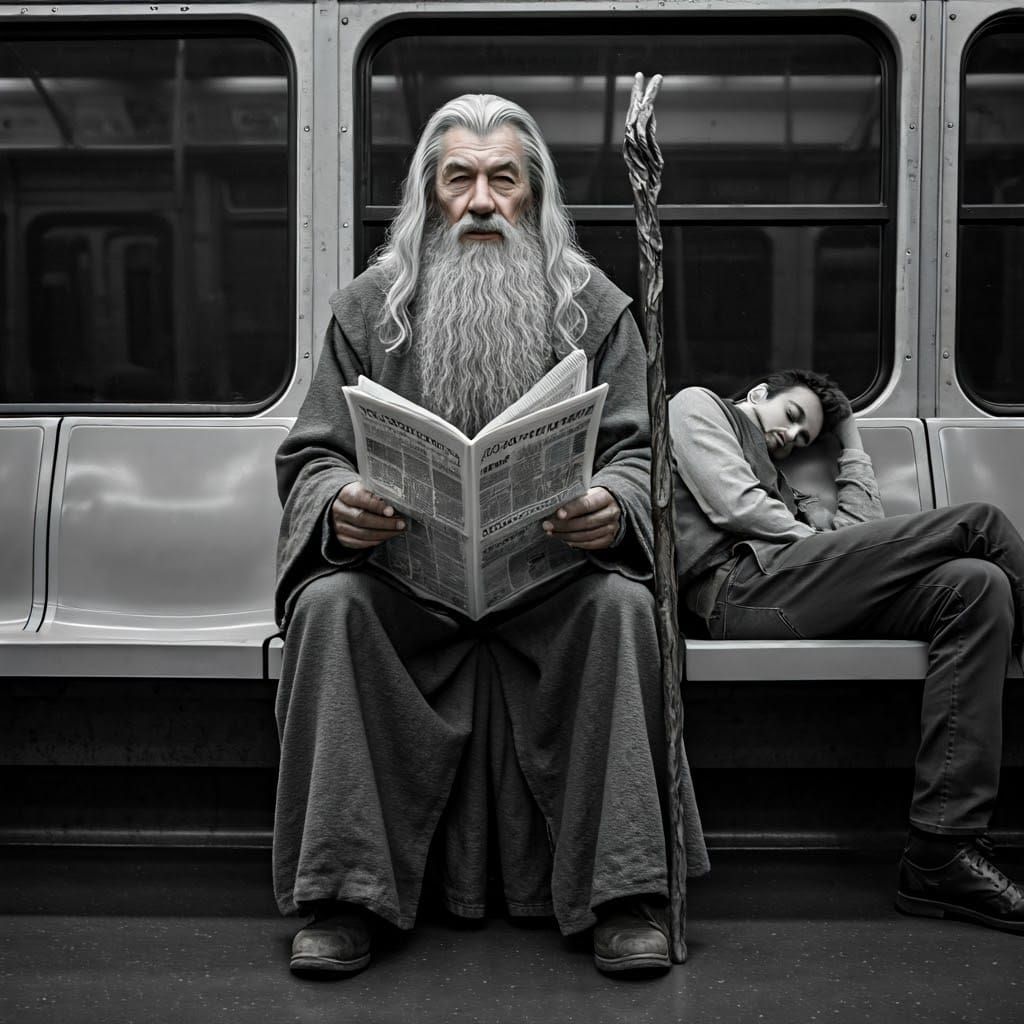 Gandalf in Subway Reading News