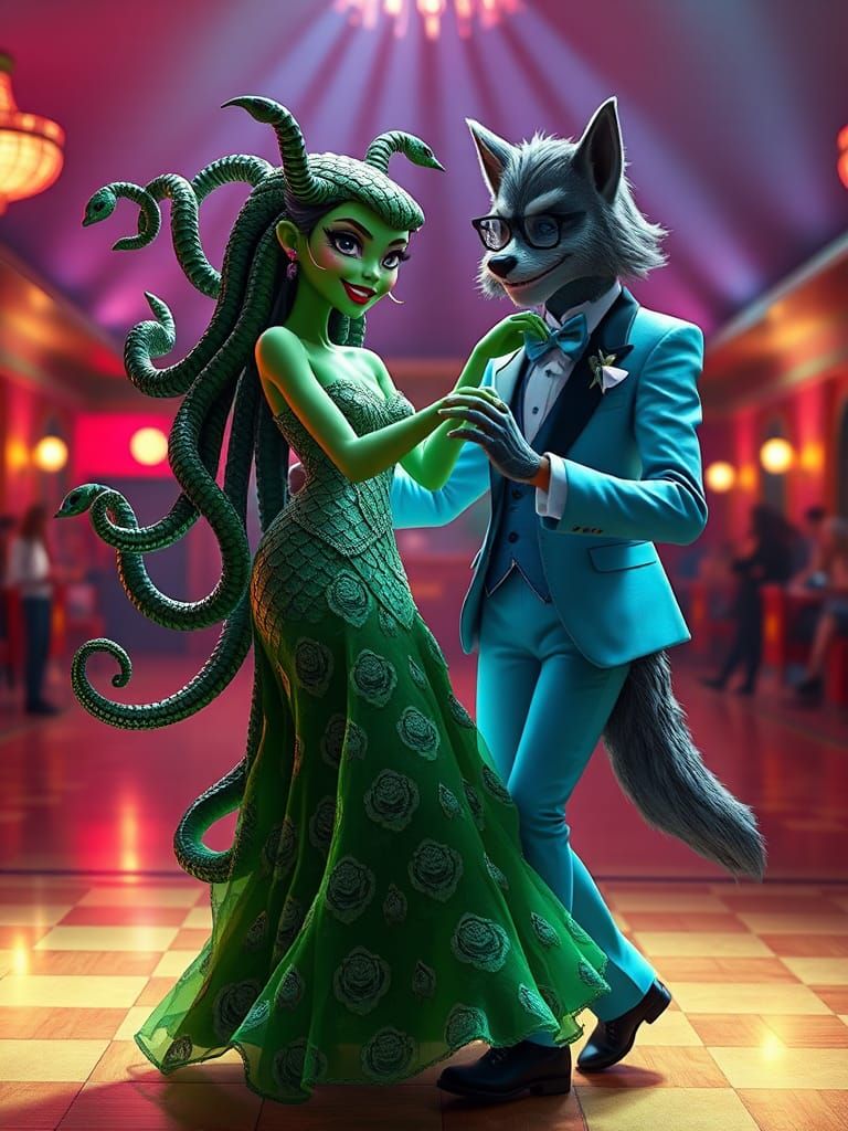 Monster High Prom Dance in Burtonesque 3D Style