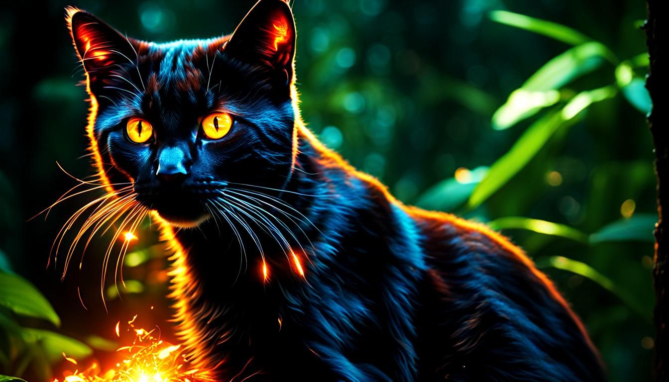 Energized Jungle Cat in Nuclearpunk Concept Art