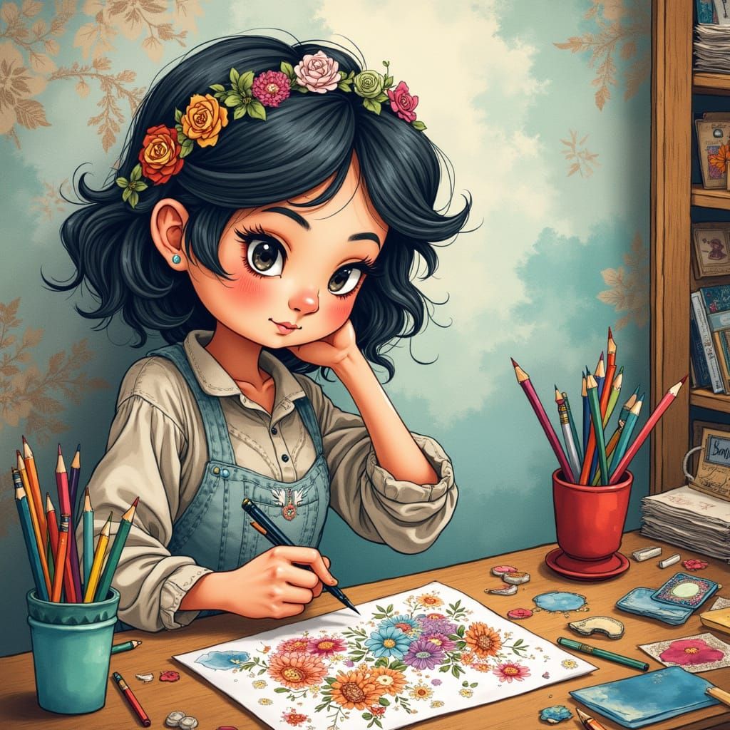 Whimsical Illustrator Creates Vibrant World in Meticulous De...