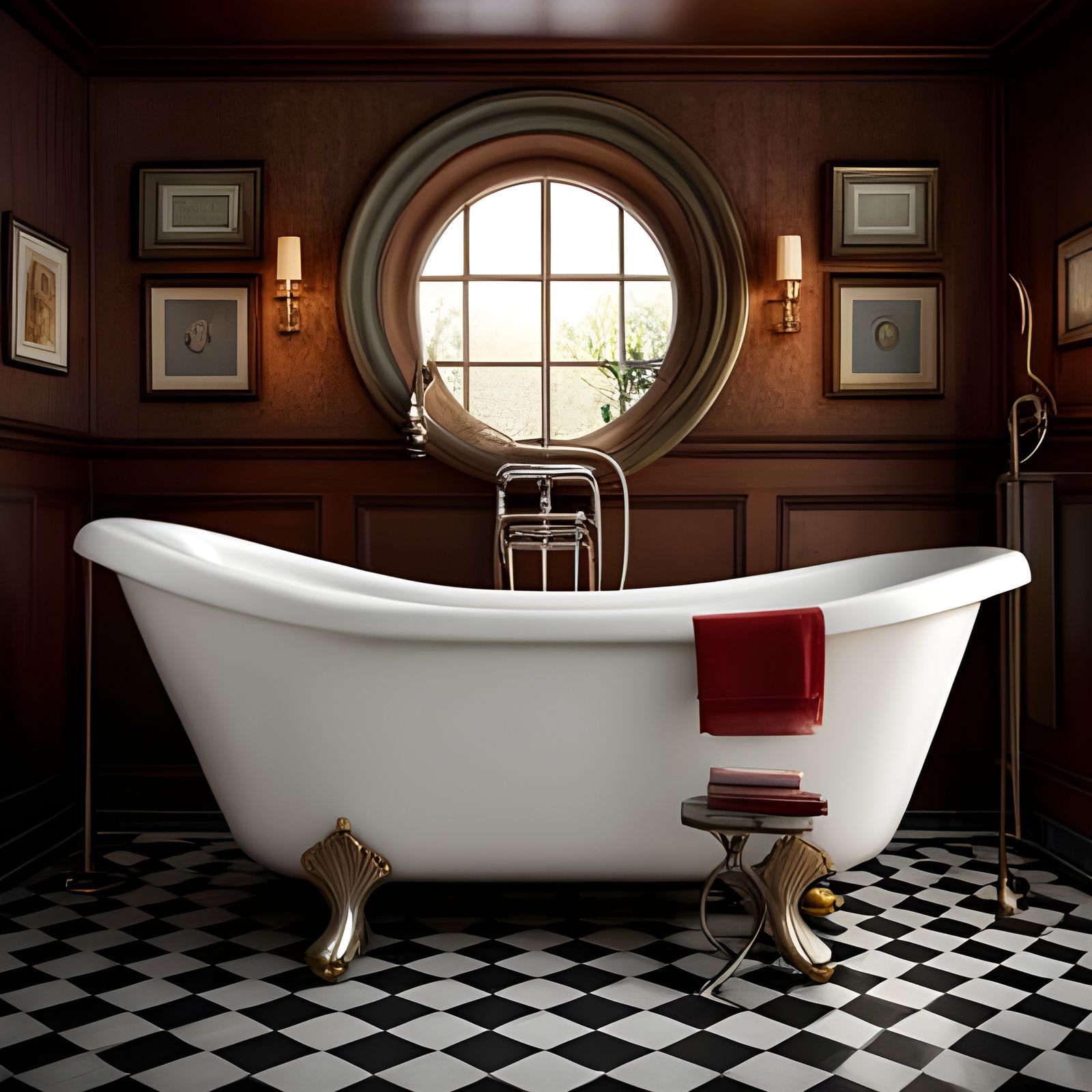 Vintage Clawfoot Bathtub in Photorealistic 8k Detail