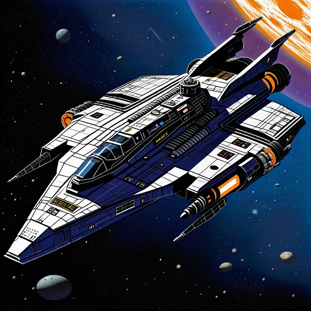 Babylon 5 Dreadnaught Combat Cruiser Illustration