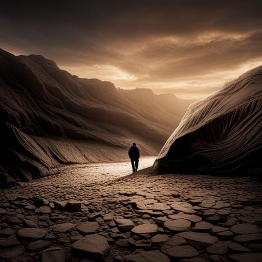 Underground Hideout with Fissures and Tents