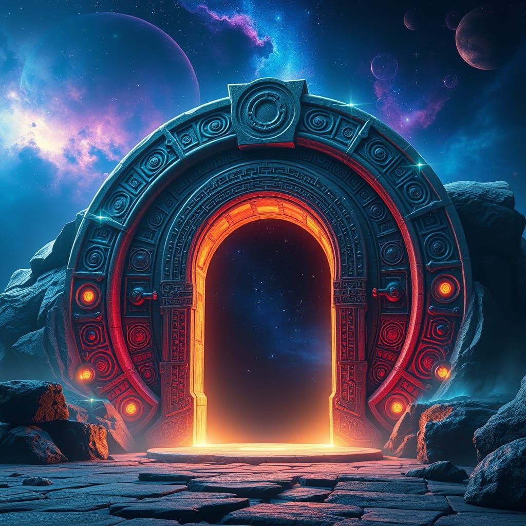Stargate in Fantastical, Otherworldly Portal Style