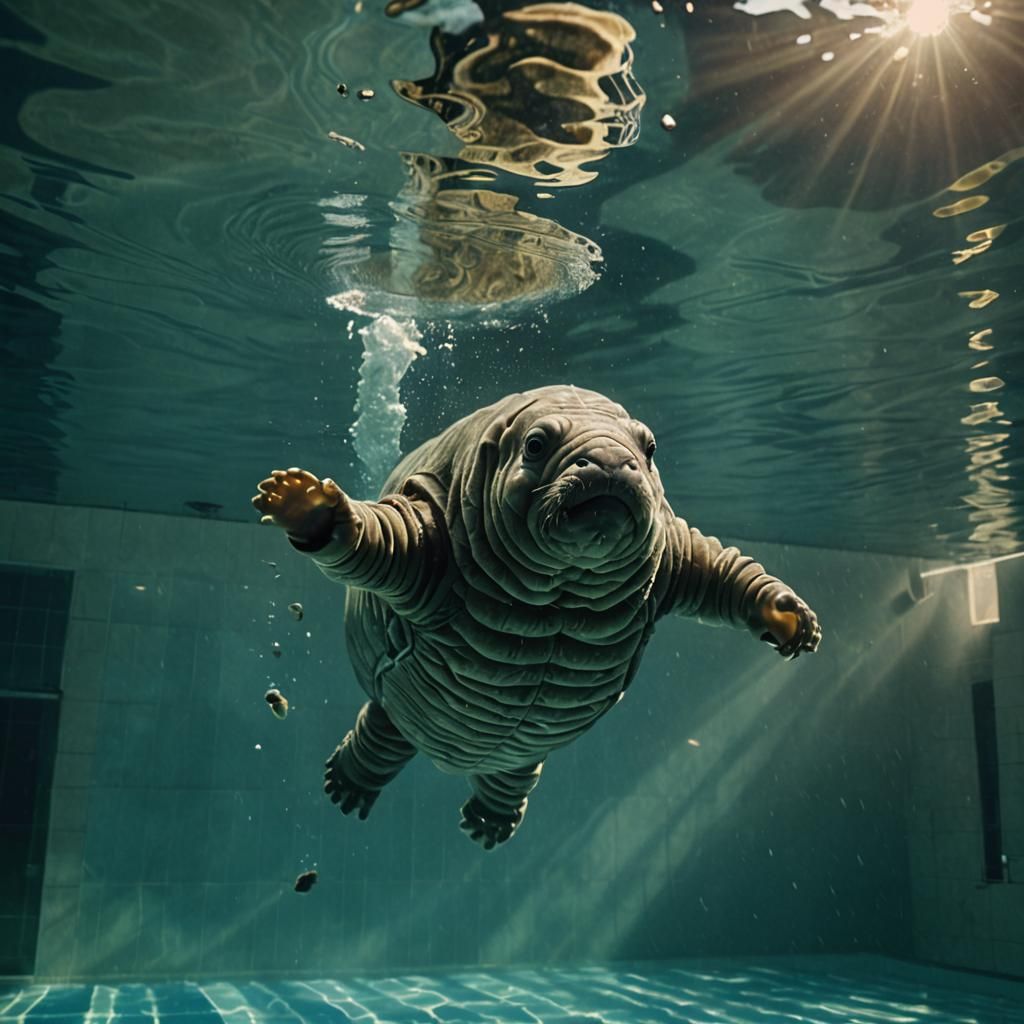 Tardigrade Chasing Money: Cinematic Pool Scene