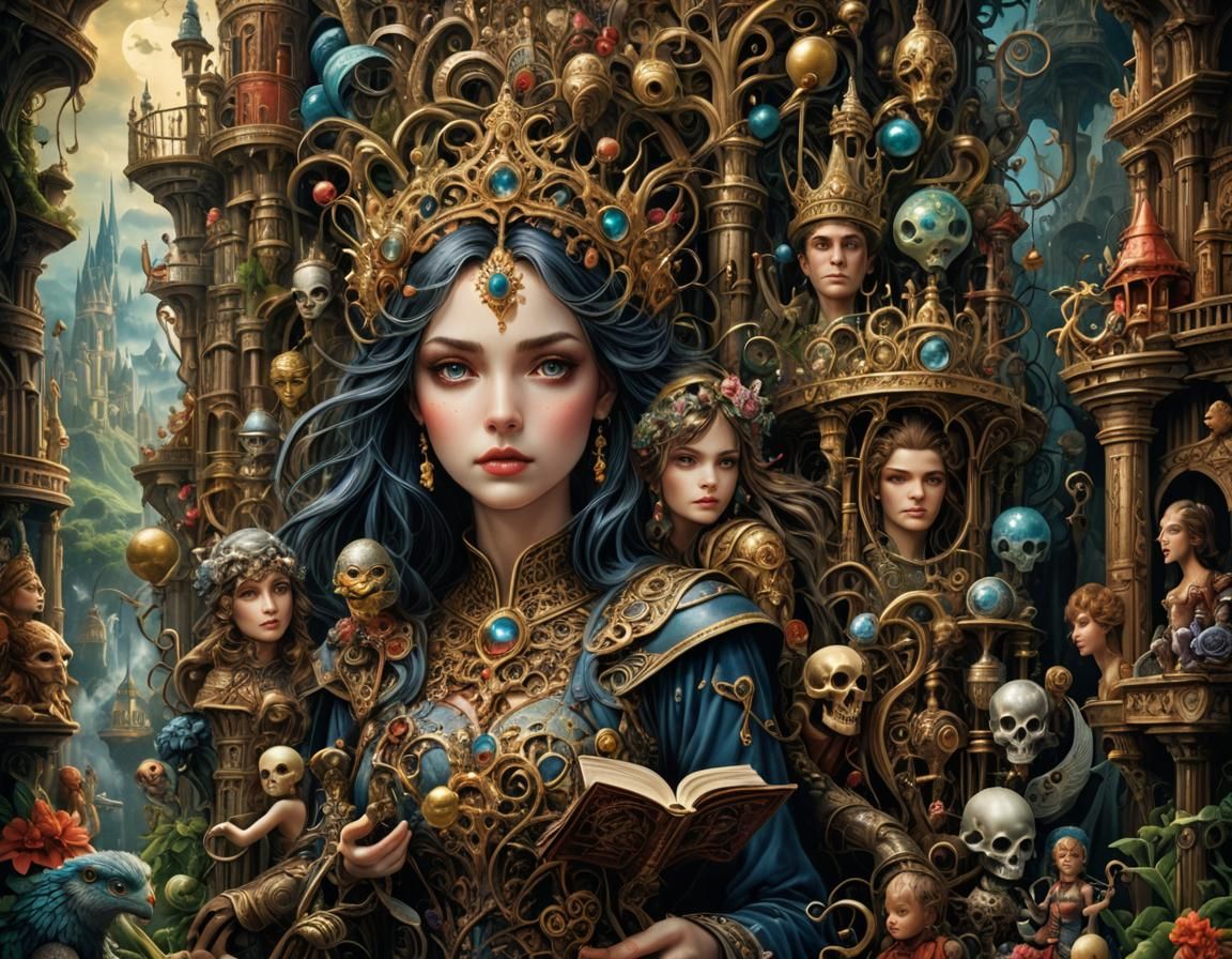 Romantic Fairytale Book Cover Illustration