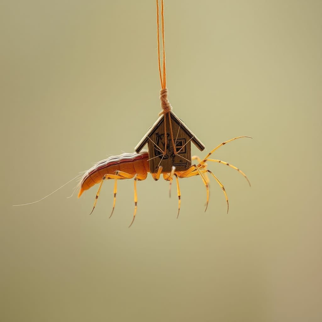 String House Centipede: An Unusual Insect Portrait