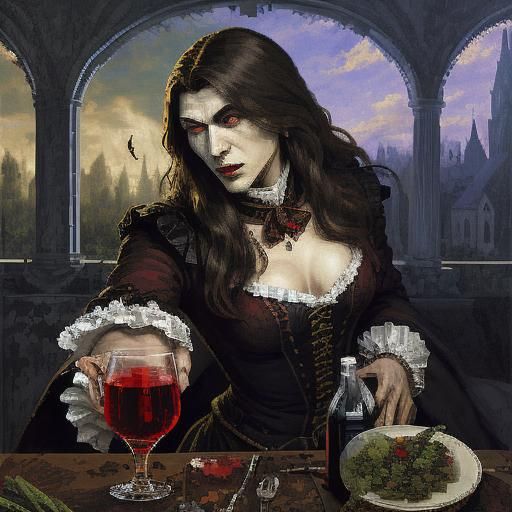 Vampire Attack in Pixel Art Style