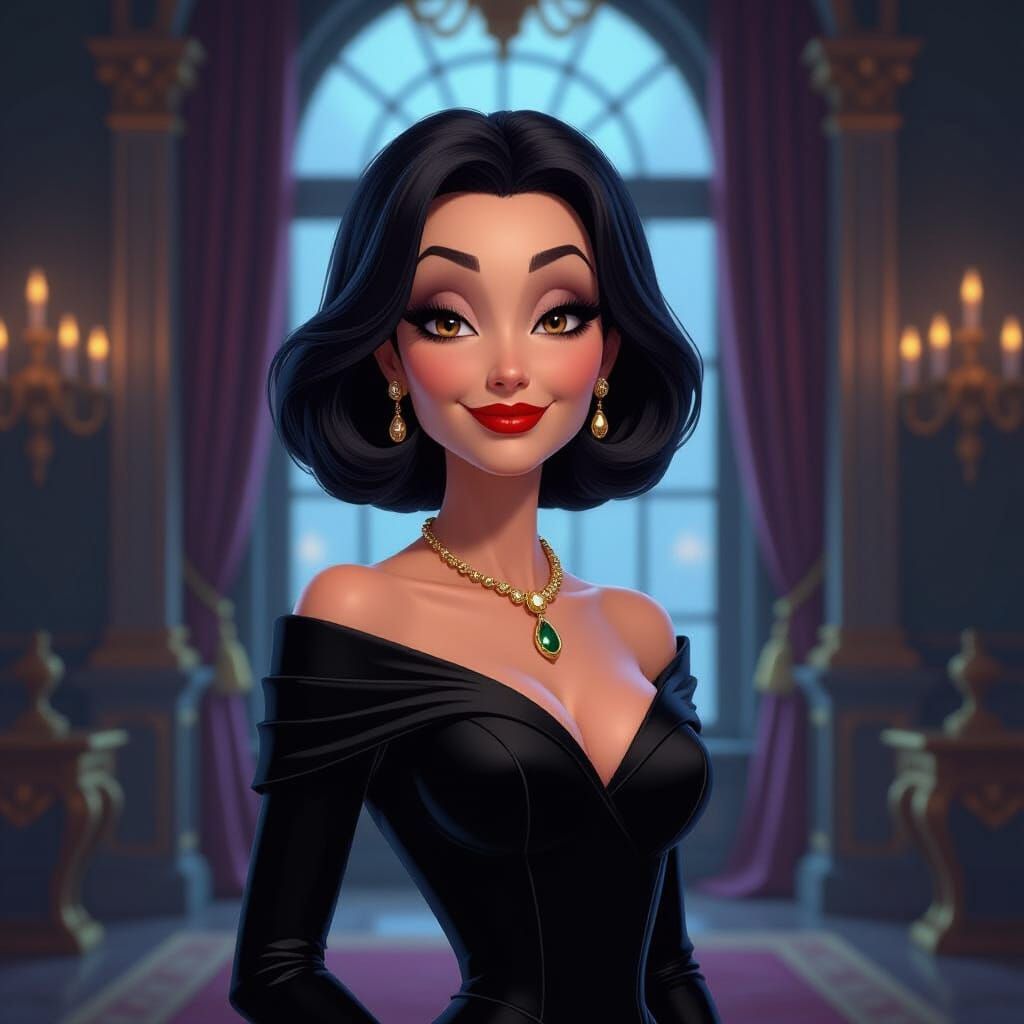 Evelyn Blackthorn: Cunning Woman in 3D Pixar Style