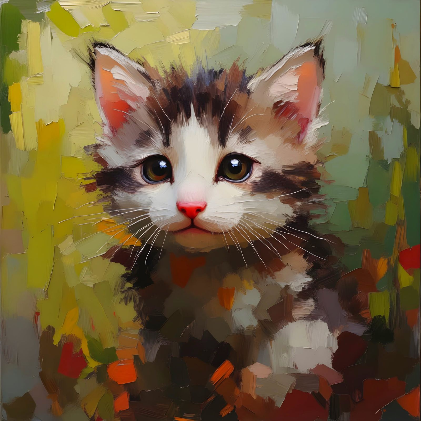 Adorable Fuzzy Kitten Portrait