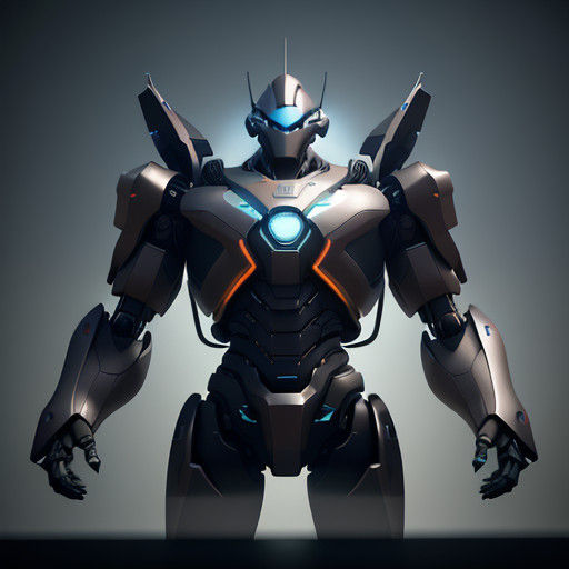 Futuristic Mech in Vibrant Cityscape - Pixar-Inspired Sci-Fi...