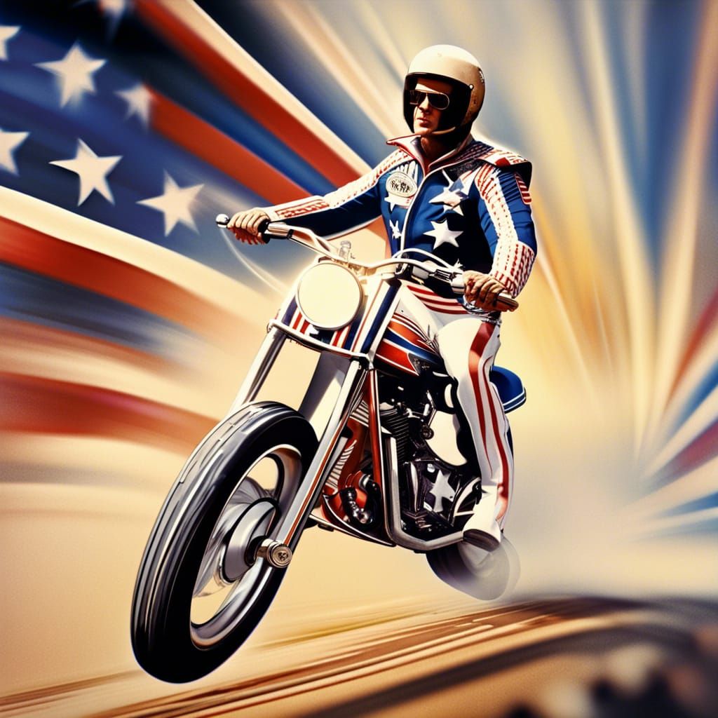 Evel Knievel Style Action Movie Poster
