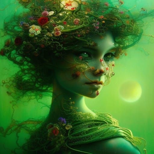 Clockpunk Glass Bonsai Village in Digital Matte Painting