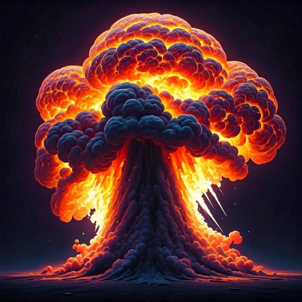 Explosive Vortex in Mid-Air