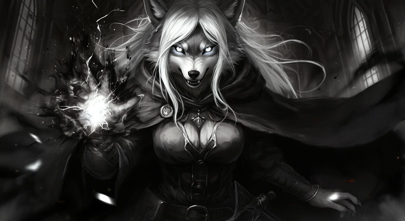 Mystic Wolf Ignites Dark Magic