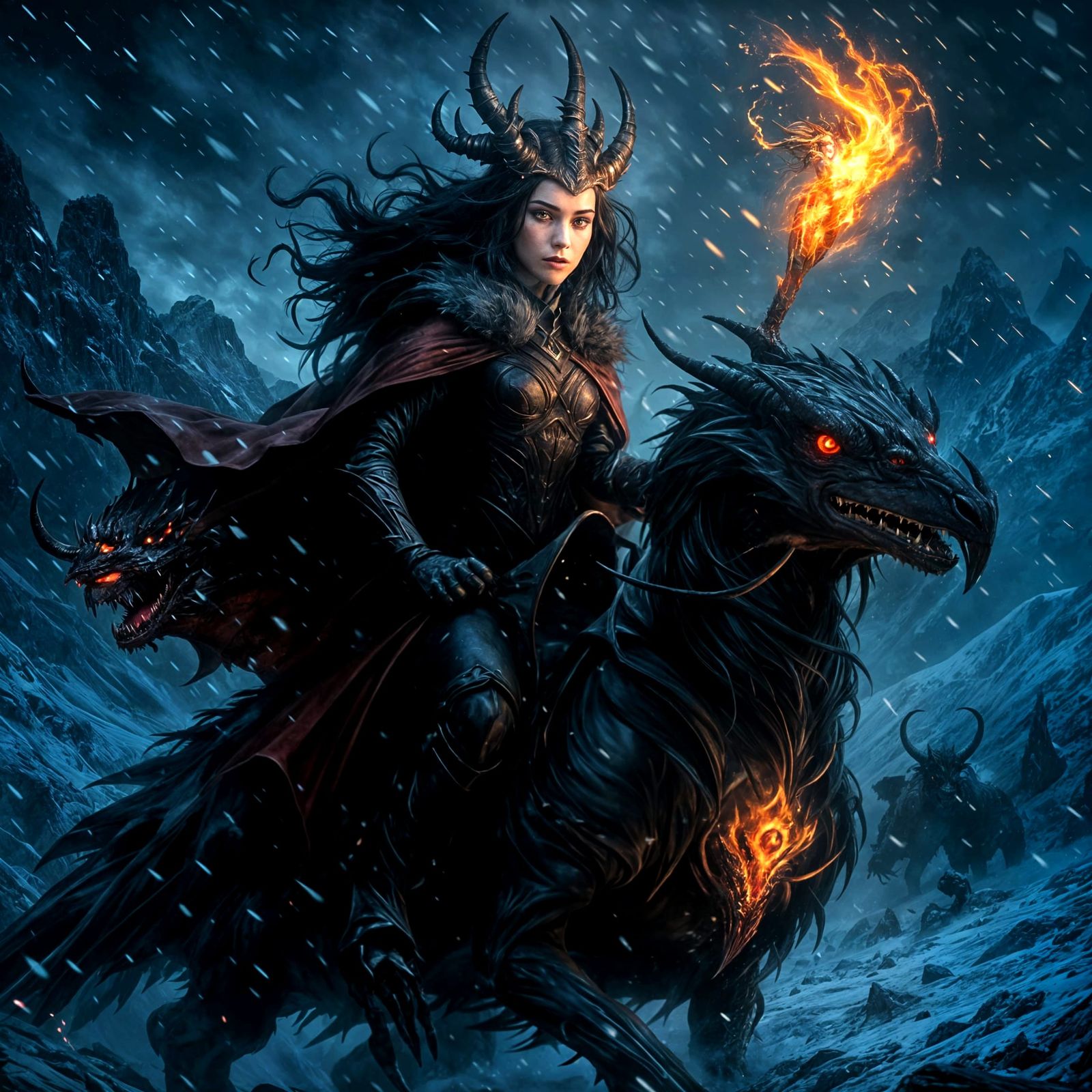 Maldrith the Flamebound – She who rides the storm on scales of fire and fury