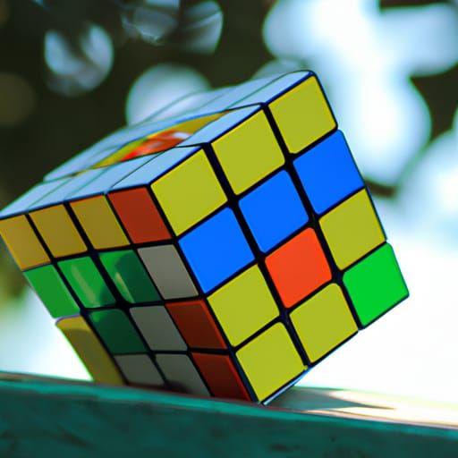 Rubik's Cube in Natural Light: Professional Photography