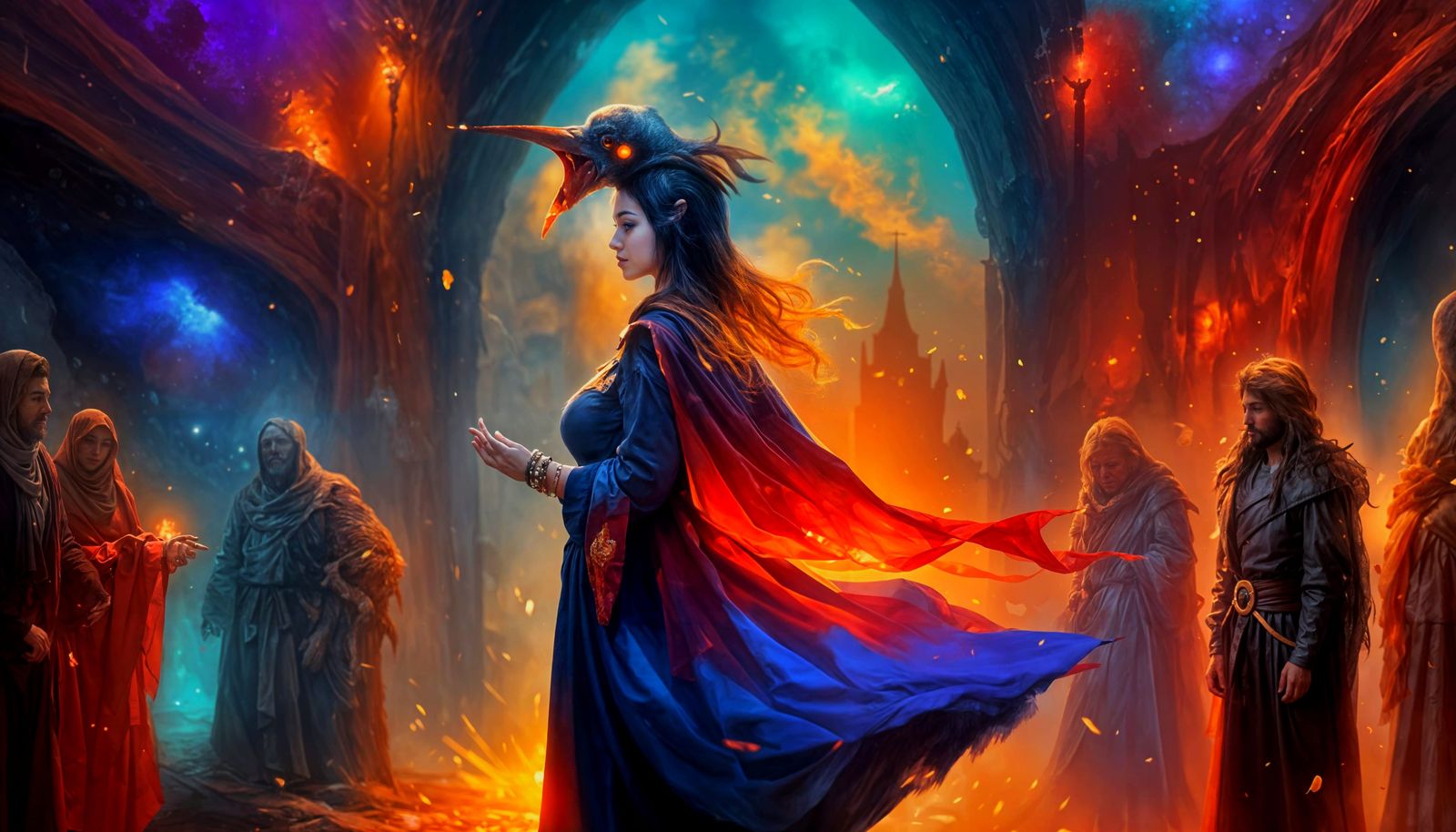 Surreal Landscape in a Distorted, Cyberpunk Aesthetic