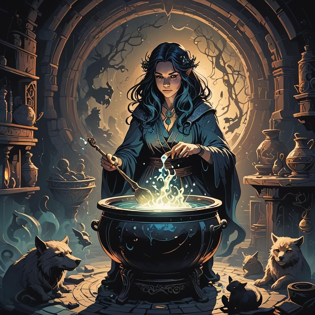 Sorceress Chamber: Double Exposure Minimalist Movie Poster