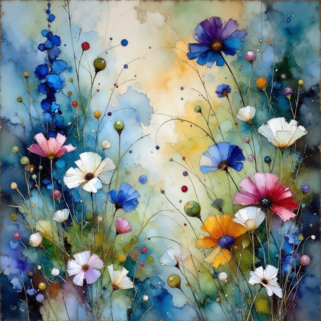 Mysterious Stranger in a Bluesy Landscape