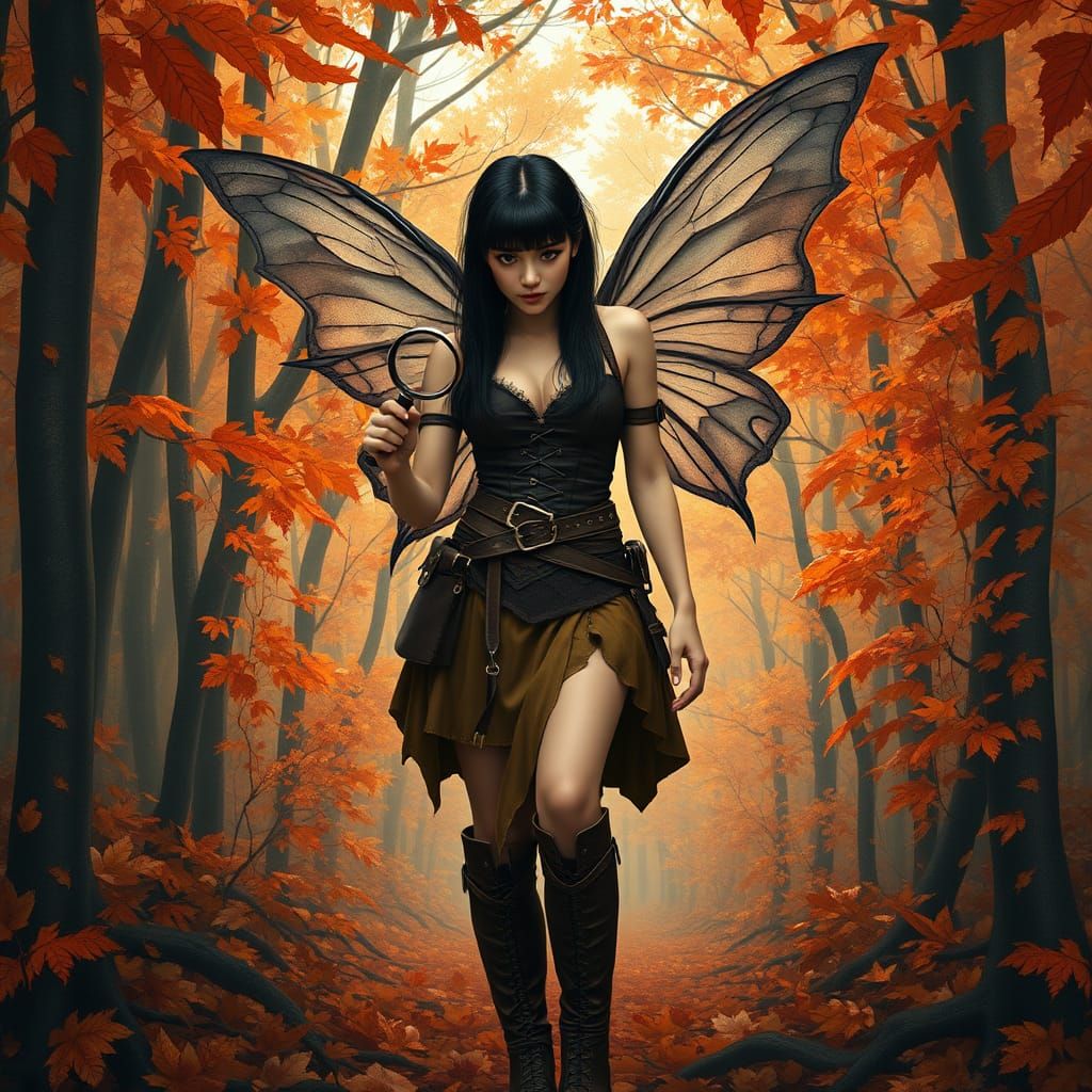 Elegant Detective Unveils Whimsical Fairy Wings in Medieval ...