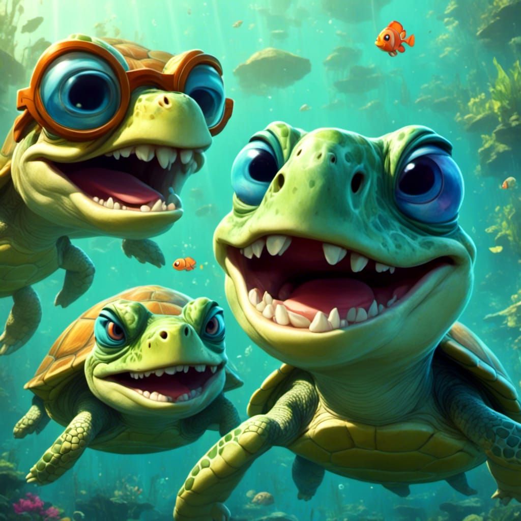 Just Swimming  In The Waves