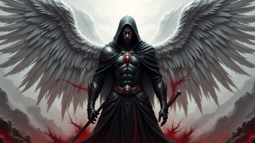 Dark Angels of Hell in Grimdark Fantasy Style