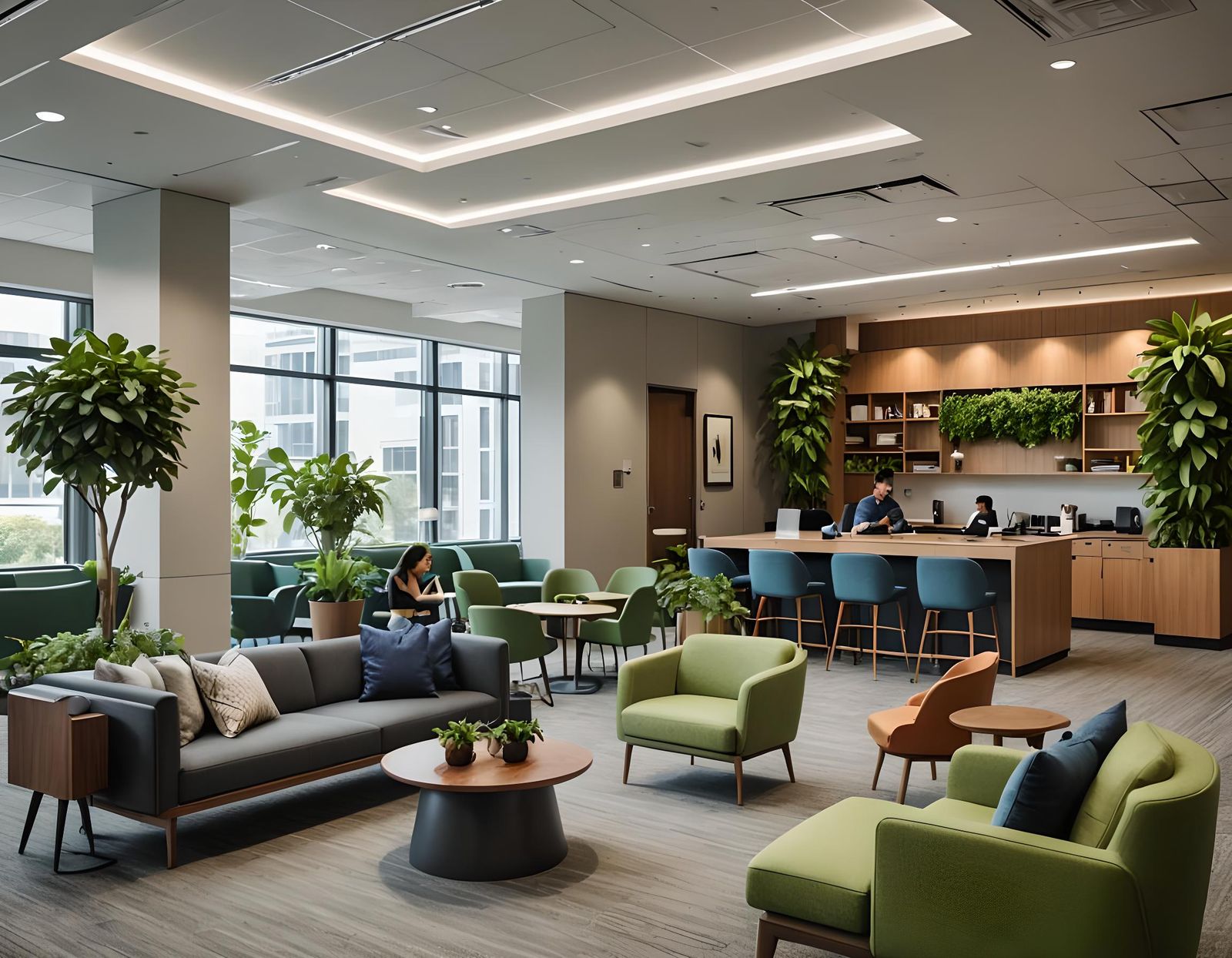 Inviting Corporate Lounge for Collaboration