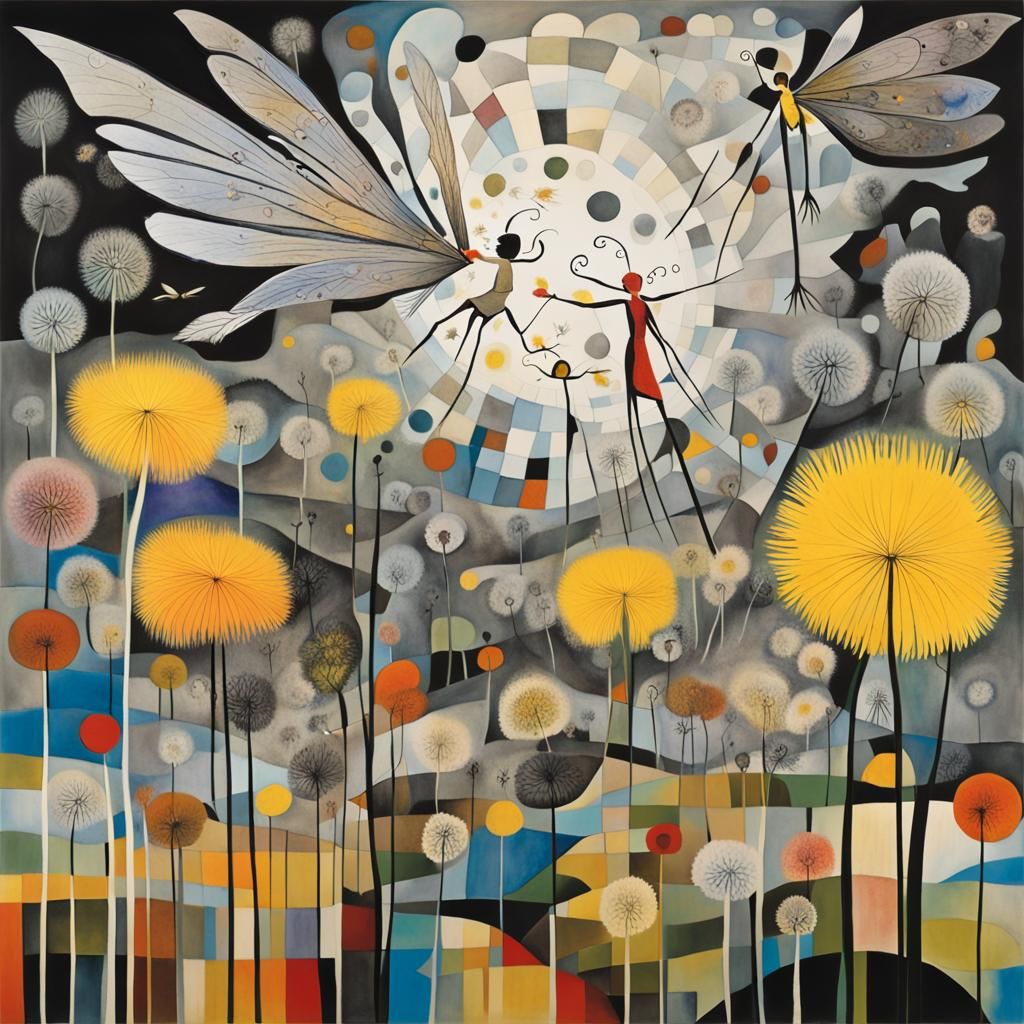 Dreamscape Fairies Making Wishes: Surreal Art