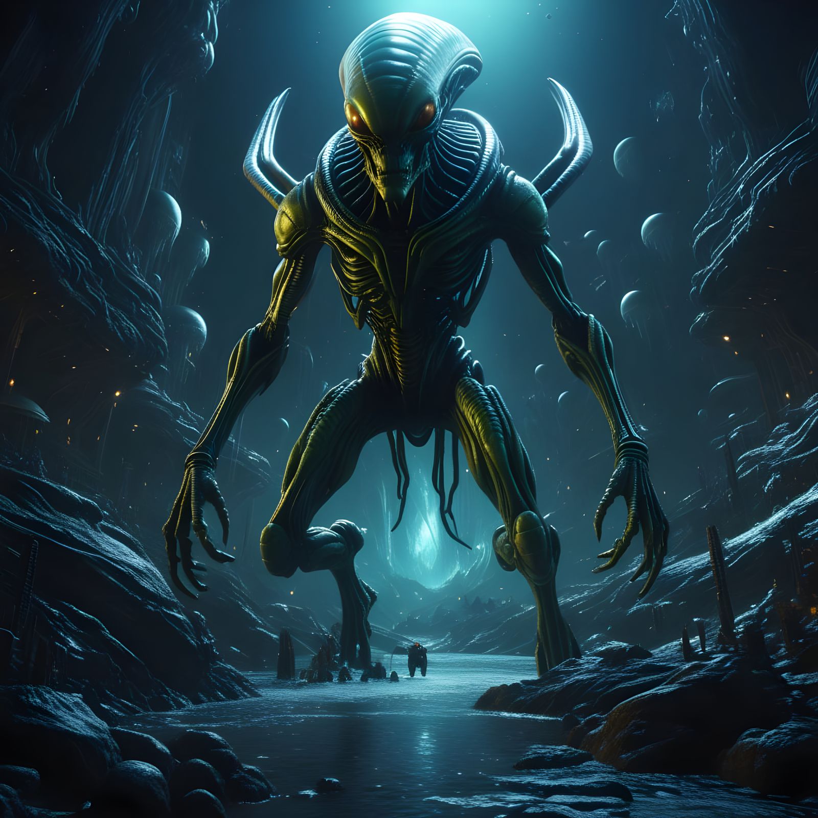 Fantastical Alien Concept Art in Deep Color