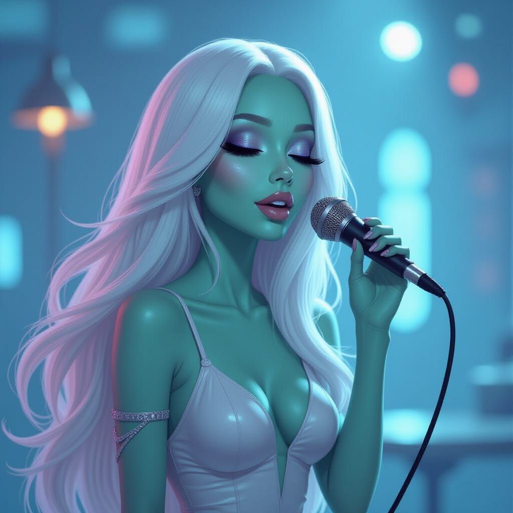 Alien Singer in Sci-Fi Lounge