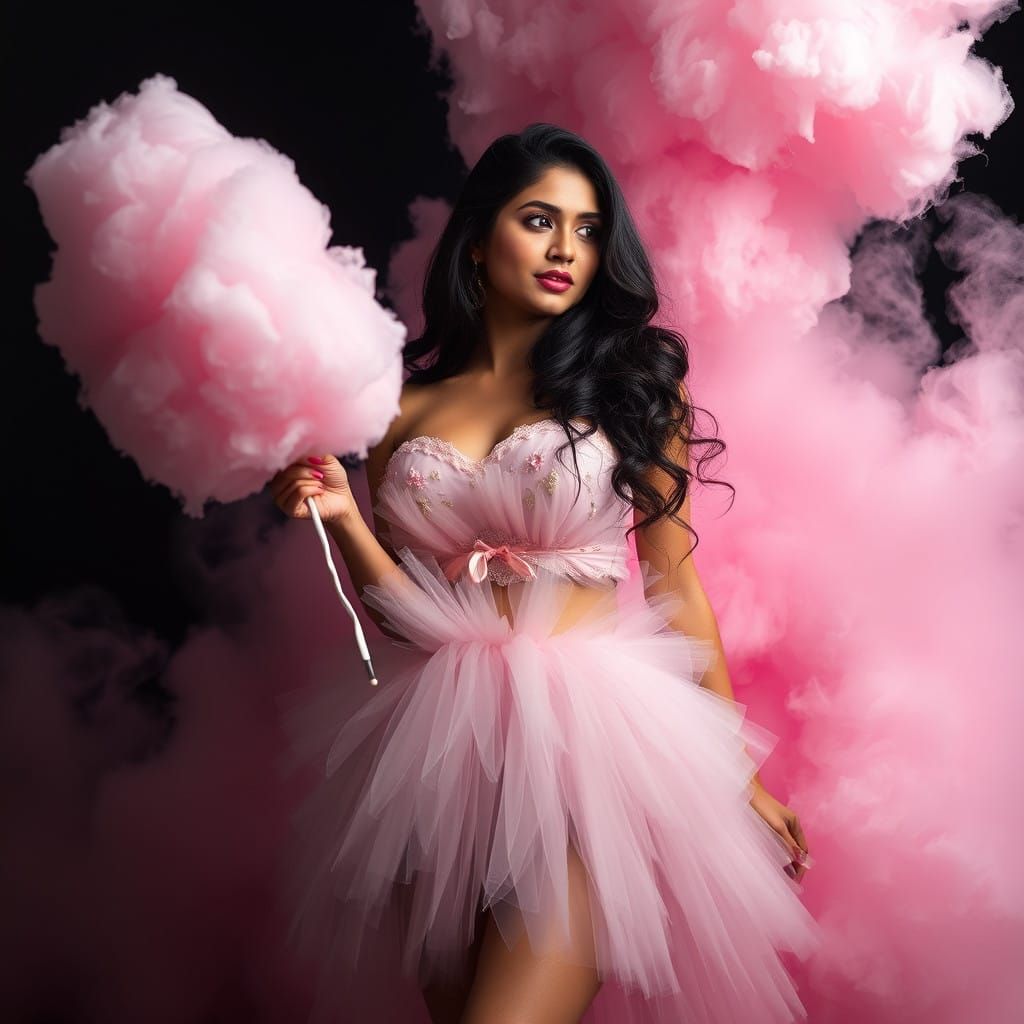 Stunning Candy Floss Scene in Epic Cinematic Style