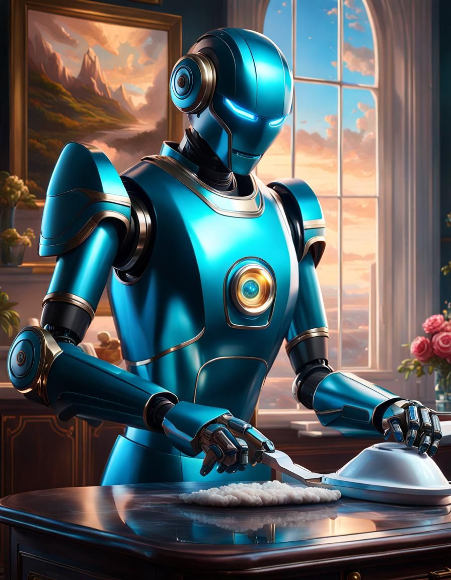 Robot Butler cleaning lint