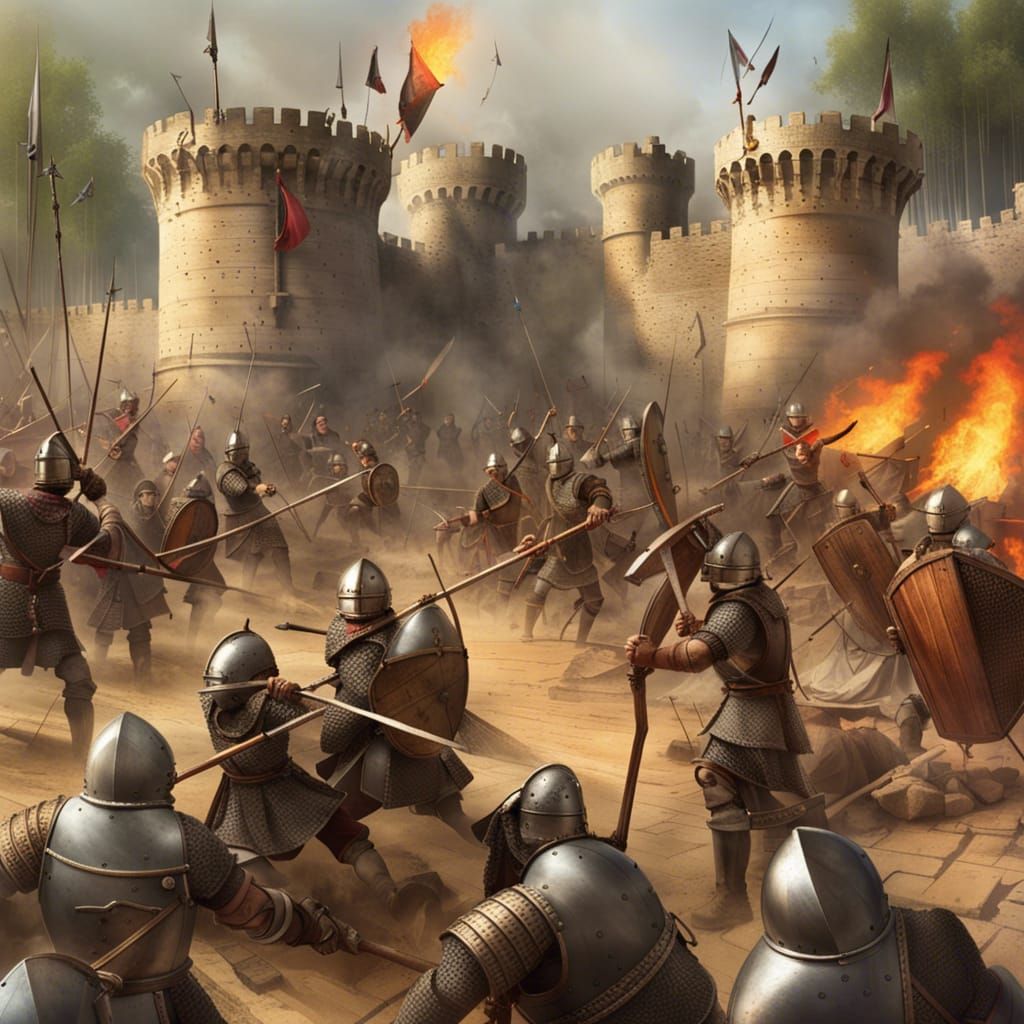 Epic Medieval Castle Siege: Knights in Battle