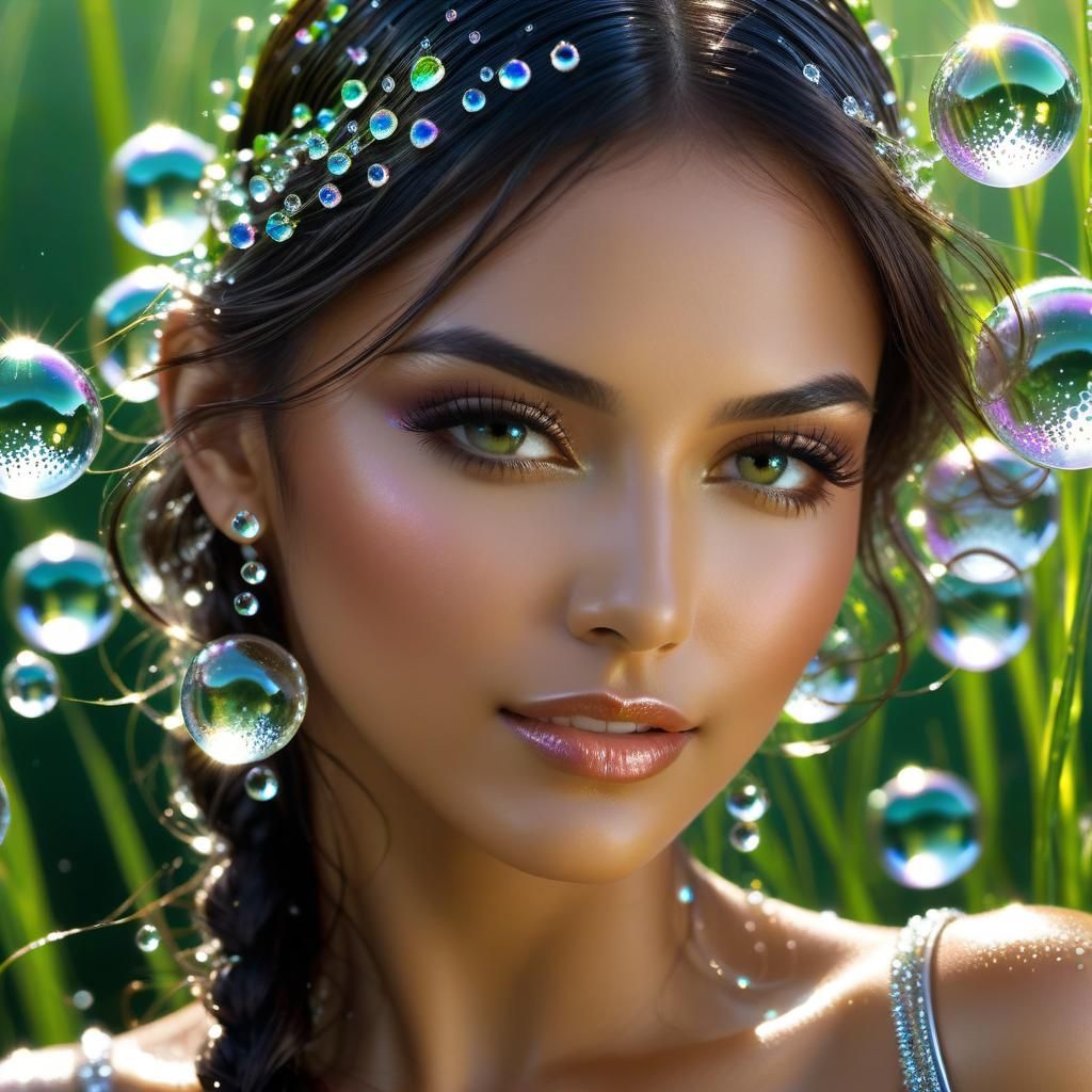 Dewdrop Dancer in a Magical Morning World