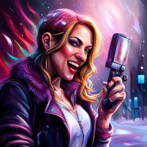 Laughing Mafia Boss in Graffiti Street Art