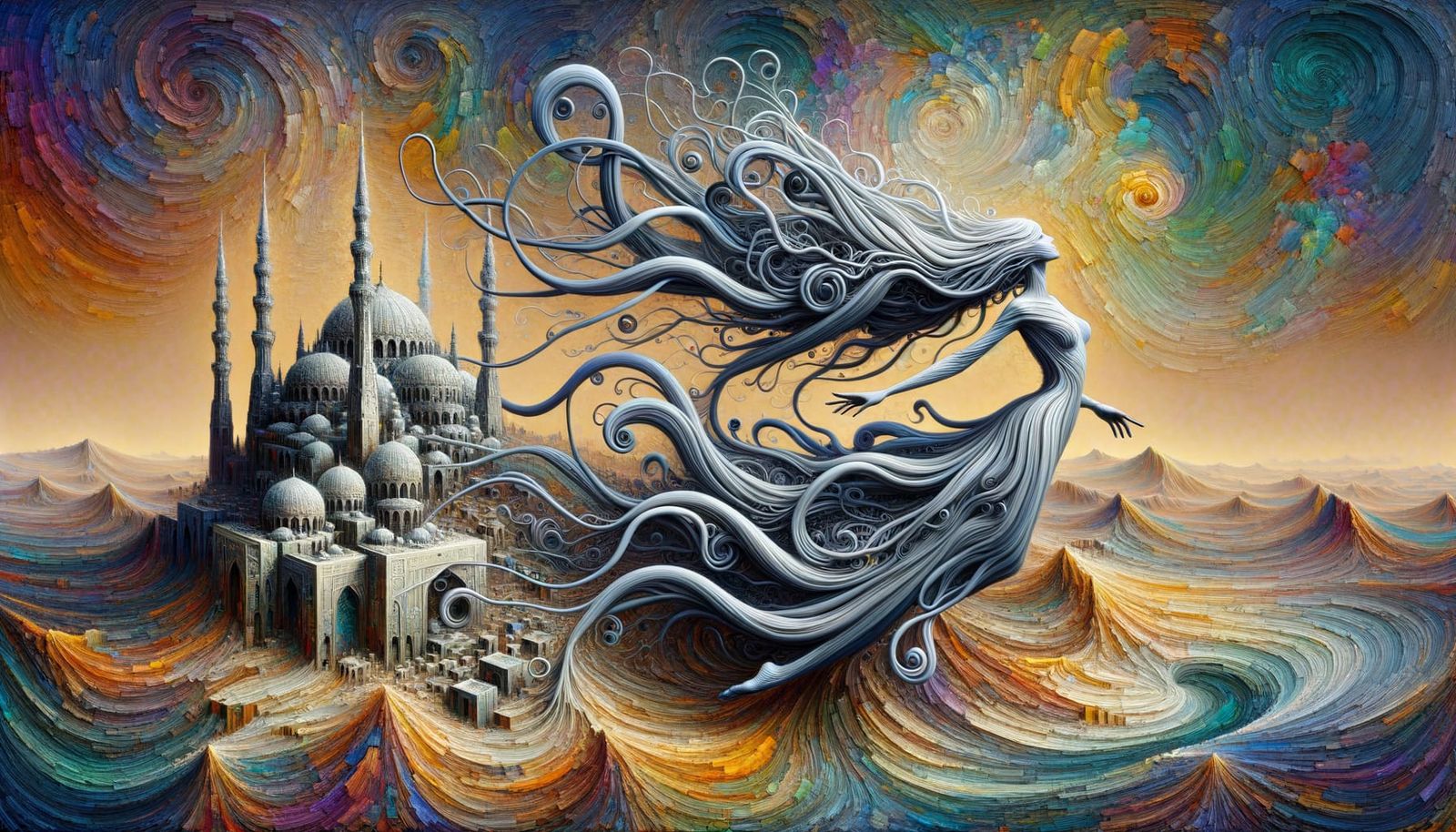 Ethereal Lady in Arabian Dreamscape