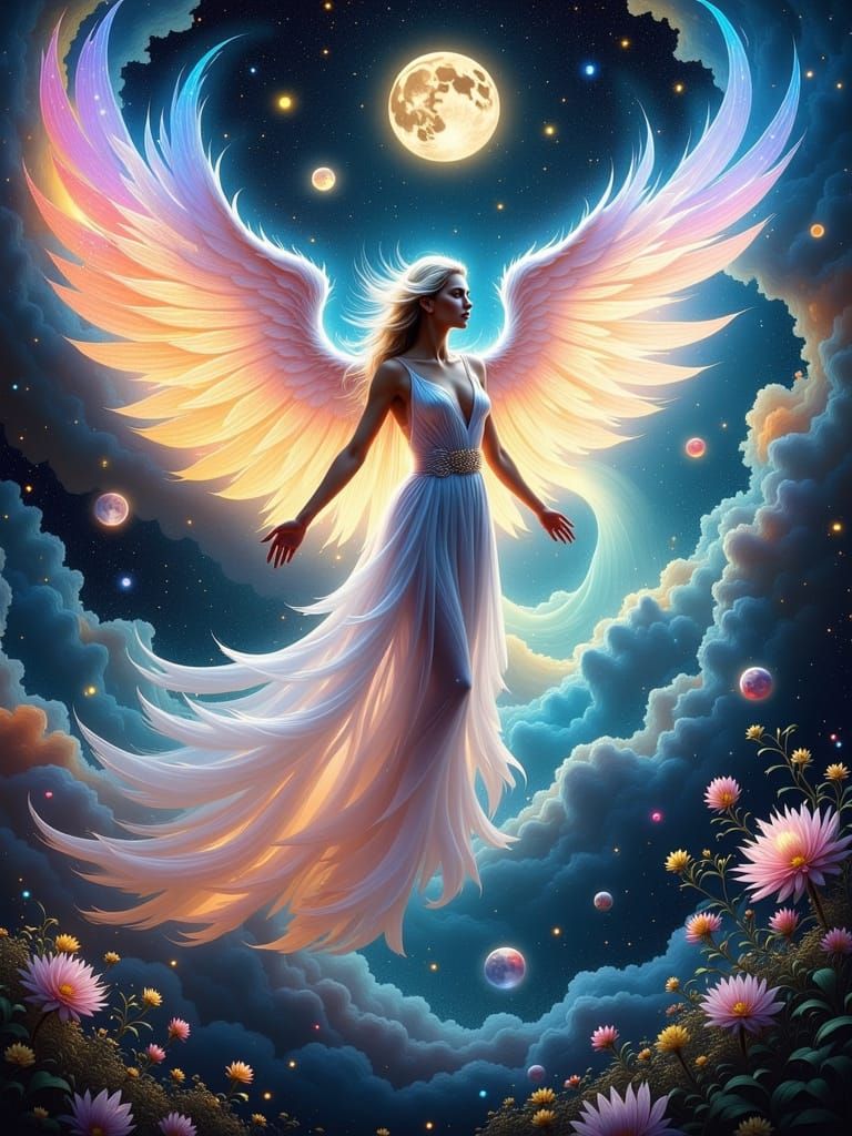 Celestial Guardian in Ethereal Splendor