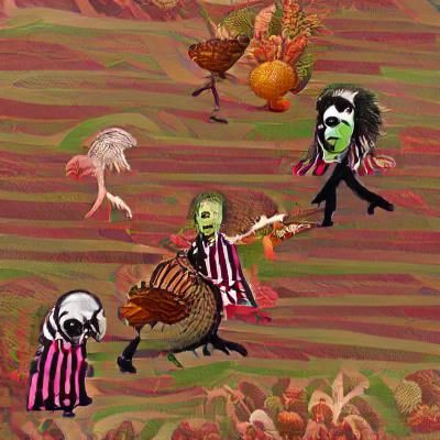 Beetlejuice's Autumn Dance with Zombie Turkey Band