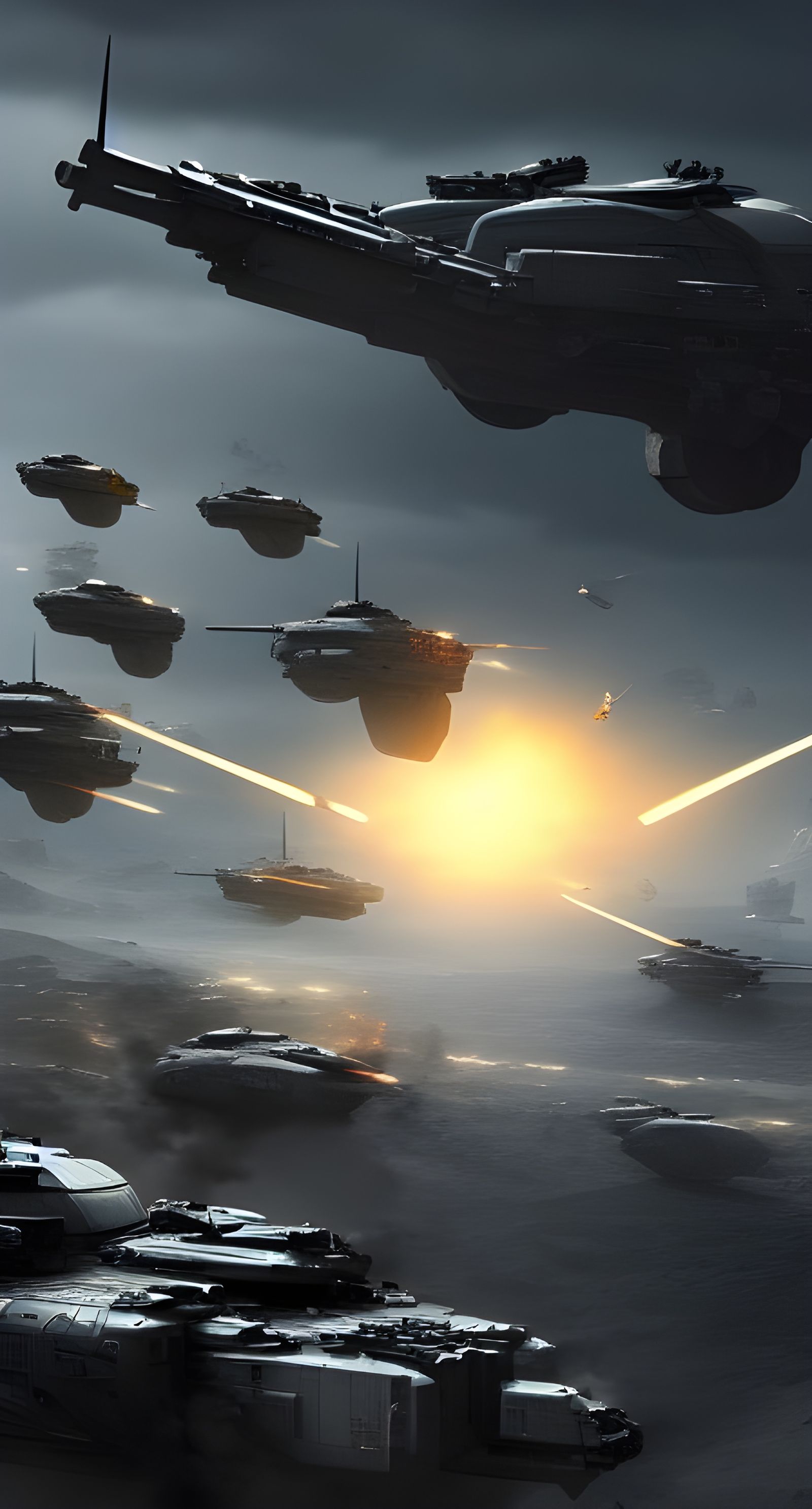 Photorealistic Futuristic War in 8K Resolution