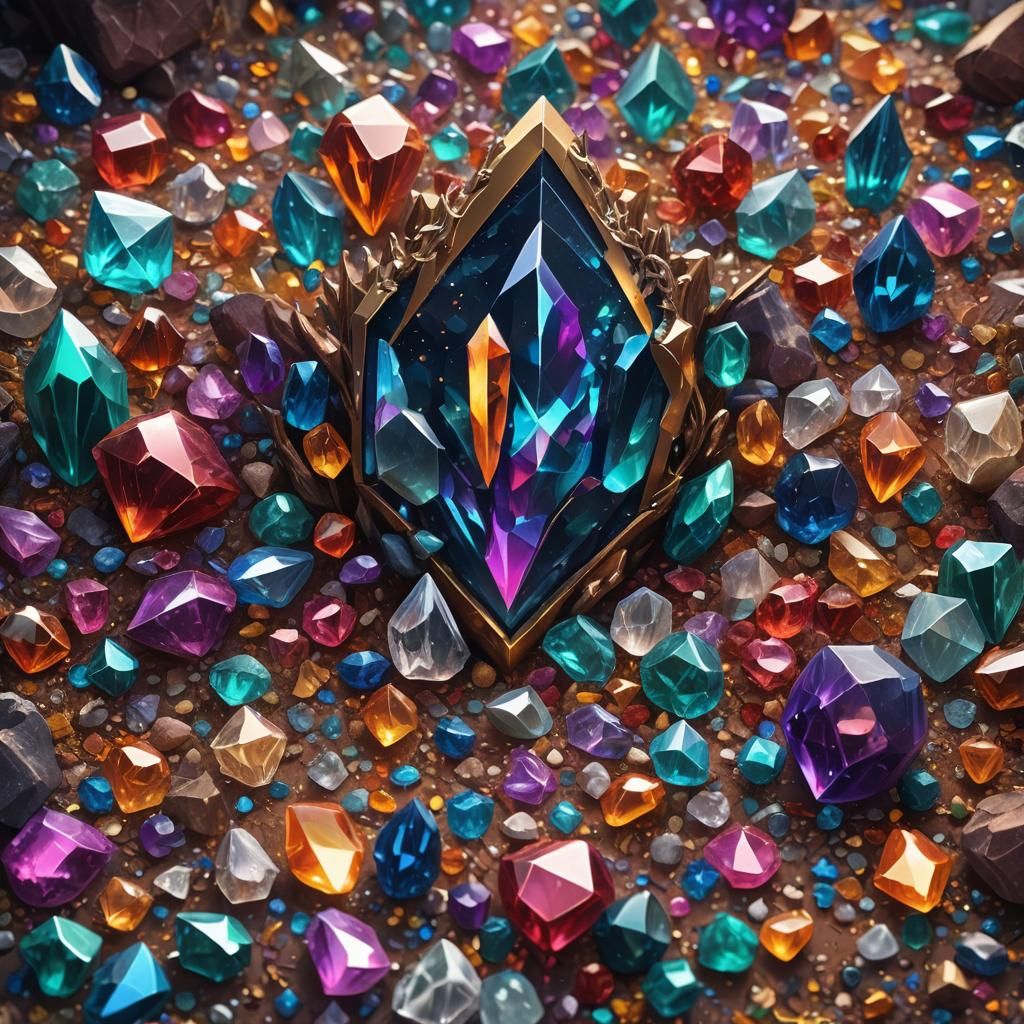 Colorful Crystals Thanking Followers in Detailed Matte Paint...