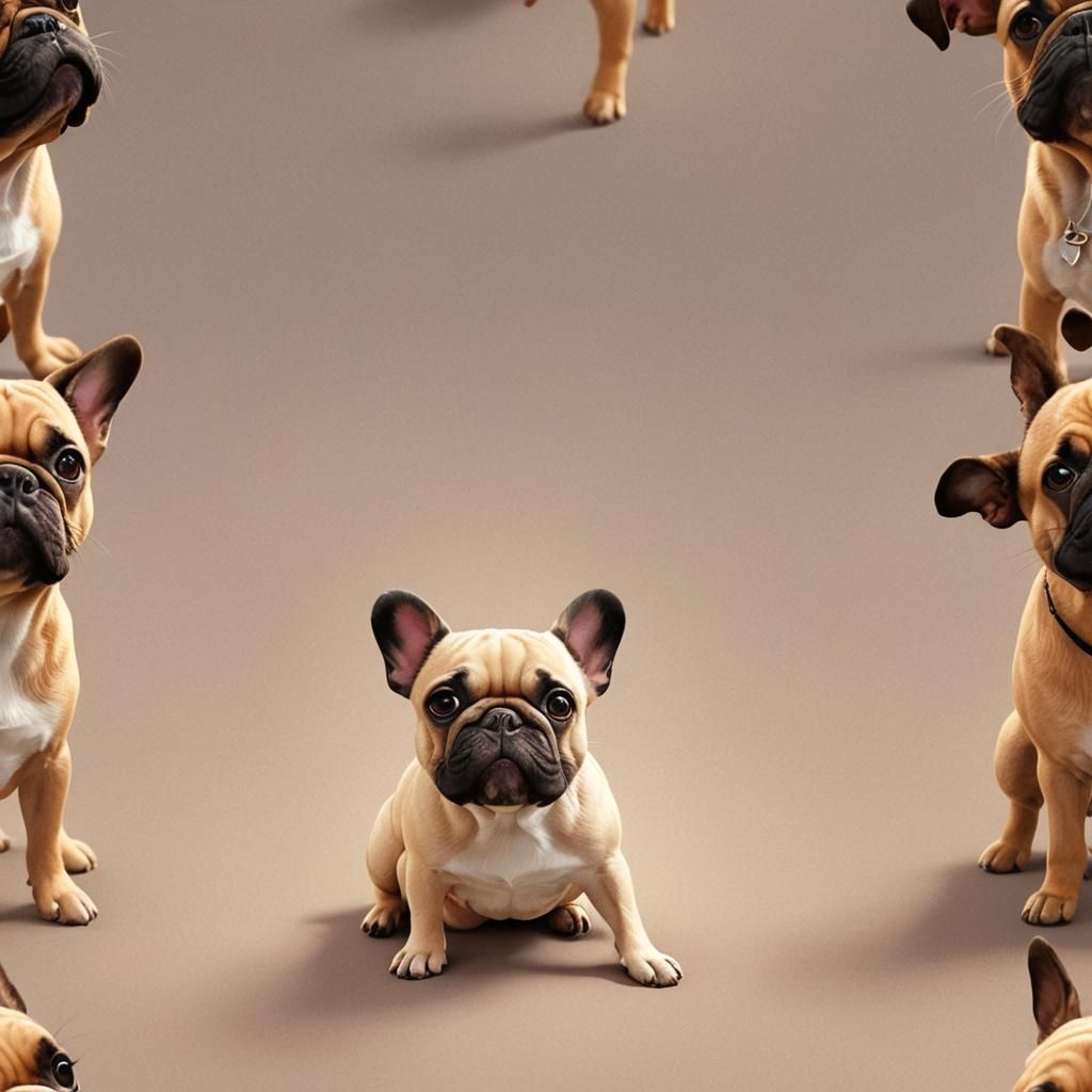 French Bulldog Love Story in 3D Pixar Style