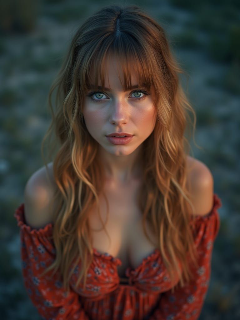 Hyper-Realistic Portrait of a Pulchritudinous Woman Under th...