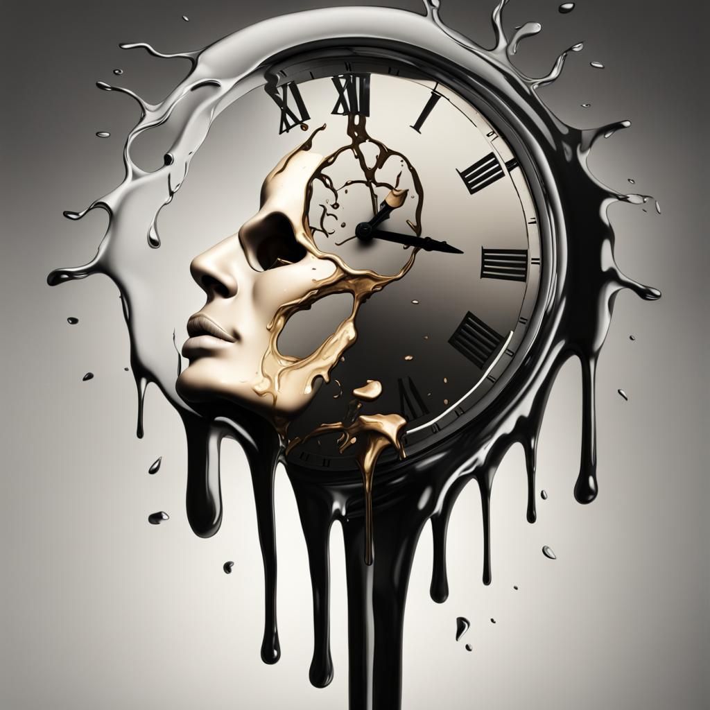 Melting Clock: Symbol of Lost Time and Free Will