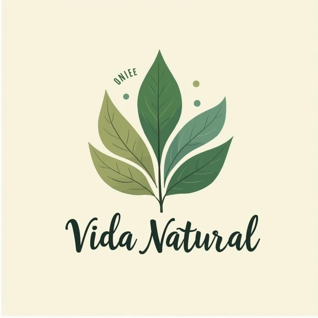 Surreal Leaf Logo Blends Earthy Tones and Natural Textures