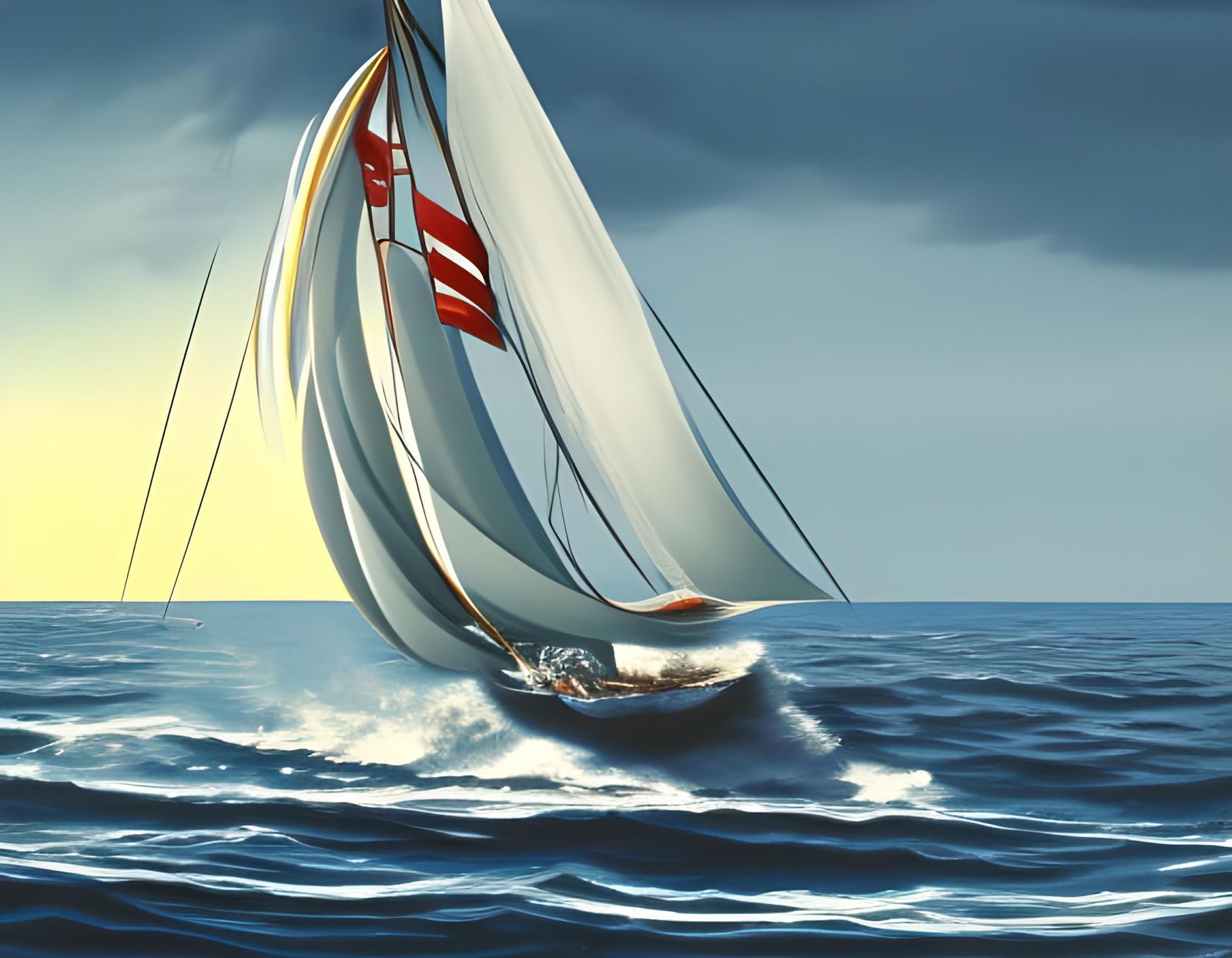 Victorious Sailors in Shimmering Light